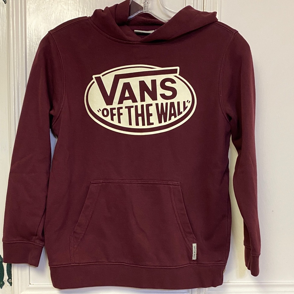 Vans Burgundy Hoodie with Logo
